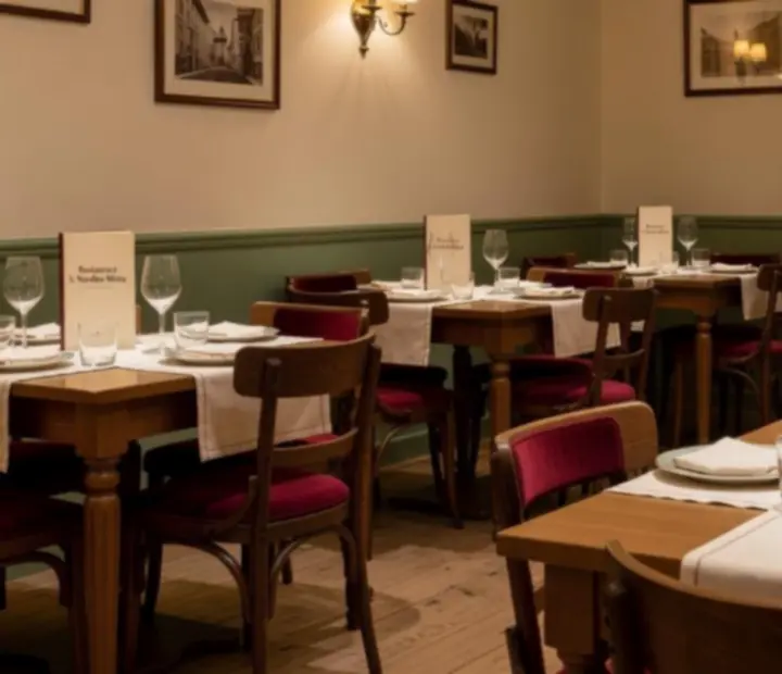 Pohled na prostřený stůl s výběrem jídel v restauraci Starý Salónek