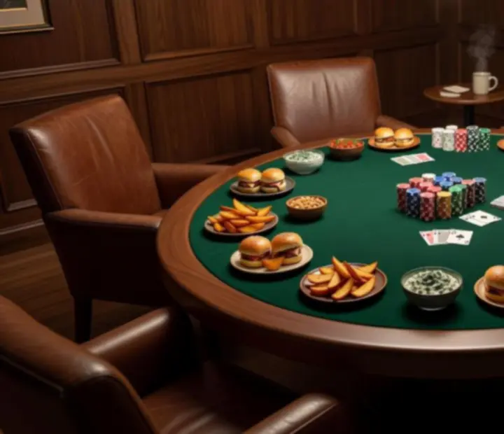 Občerstvení u pokerového stolu
